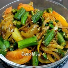 A picture of Bhindi Do Pyaza.