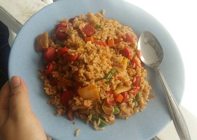 Resep memasak Nasi Goreng Kimchi Saus Tiram dijamin sedap