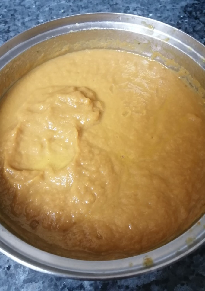 Una foto de Puré de verduras del caldo