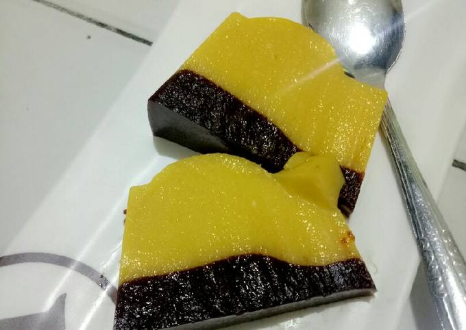 Puding Labu Kuning Vla Coklat