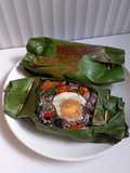Nasi Bakar Cumi Hitam Telur Asin