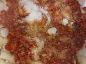 A picture of potatoes, egg, salt