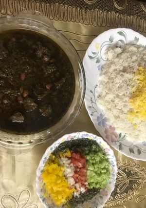 عکسی از دستور قورمه سبزى