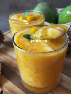 Foto resep Creamy Mango Sagoo with Fiber Creme