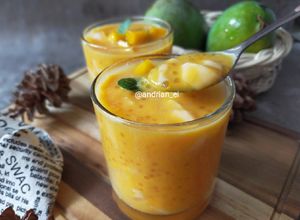 Foto resep Creamy Mango Sagoo with Fiber Creme