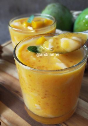 Foto resep Creamy Mango Sagoo with Fiber Creme