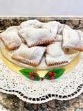 Hojuelas fritas con crema pastelera