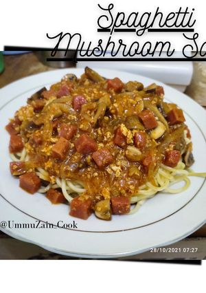 Foto resep Spaghetti Mushrooms Sauce