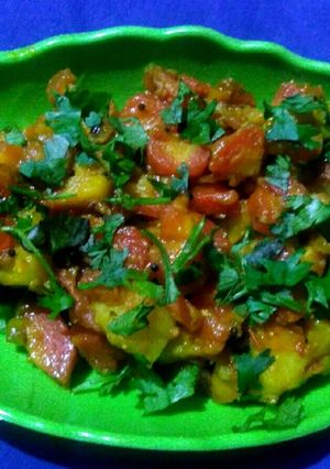 A picture of Aalu gajar ki sbzi...