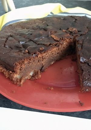 Une photo de Gâteau moelleux ricotta,poire et chocolat