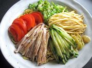 A picture of cold pasta salad