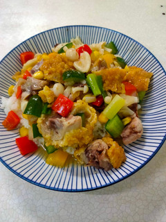 彩椒炸雞腿燴飯 的食譜成品照片