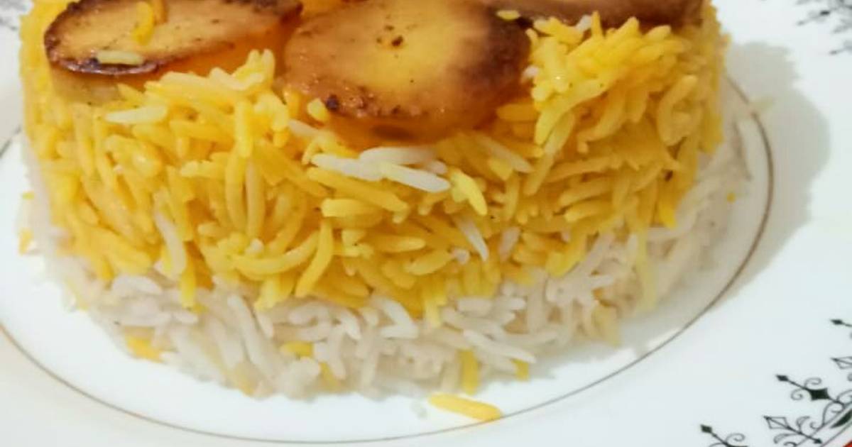 Persian Rice with Potato Tahdig Recipe by Uzma Syed Cookpad