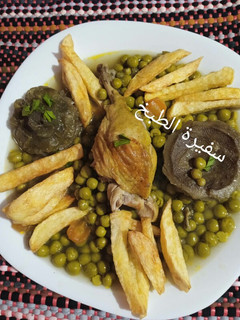 صورة لوصفة طاجين الجلبانة و القرنون