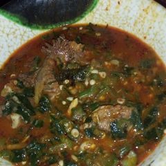 A picture of Okro soup.