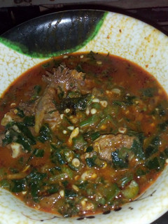 A picture of Okro soup.