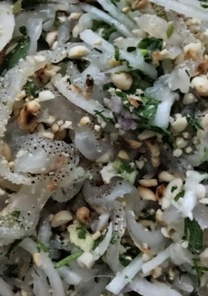 Hình của món Nộm sứa hành tây - đậu phộng(lạc).