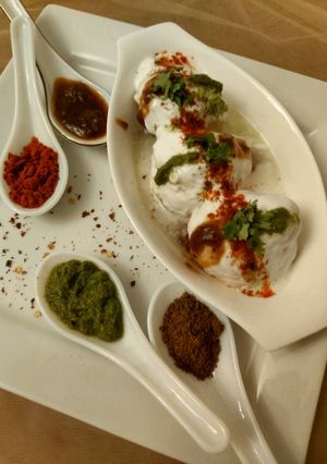 A picture of Sweet and Tangy Dahi Wadas.
