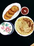 Chicken cutlas with paratha