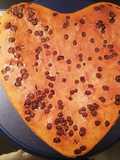 Cuore di arancia e gocce di cioccolato