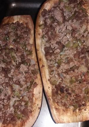 Una foto de Berenjena rellena