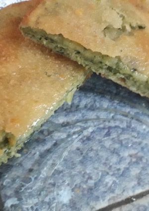 Una foto de Milanesas de harina de soja y espinaca
