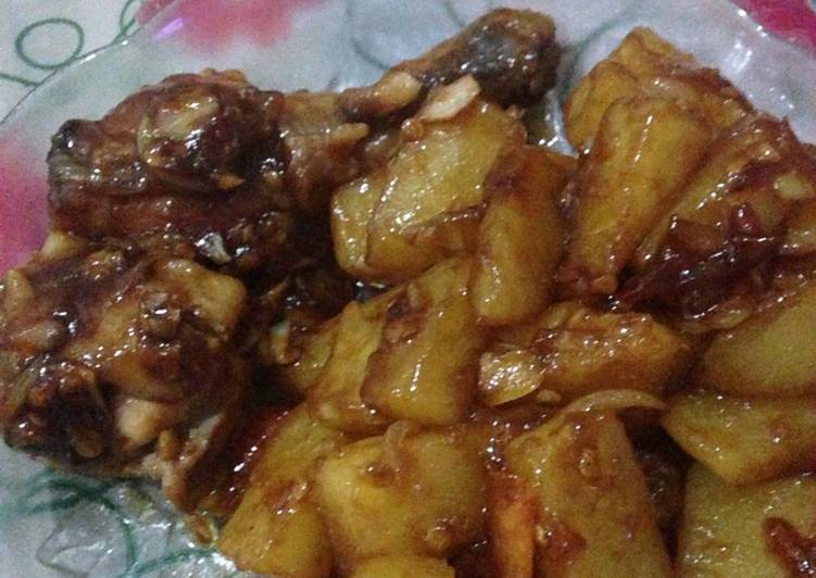Cara mudah Menyiapkan Chicken Potato Saus Tiram Sehat ala Chef Angel Anti Gagal