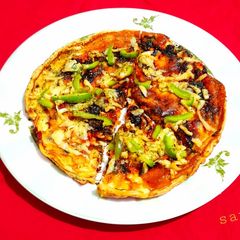 Mediterranean Egg Pizza A picture of Mediterranean Egg Pizza.