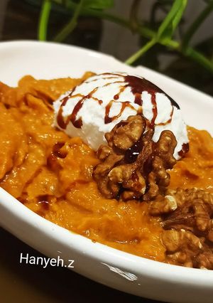 عکسی از دستور دسر کدوحلوایی و بستنی