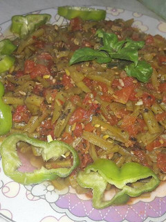 صورة لوصفة فاصوليا بزيت والبندورة🍀🍅