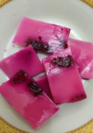 Foto resep Puding buah naga