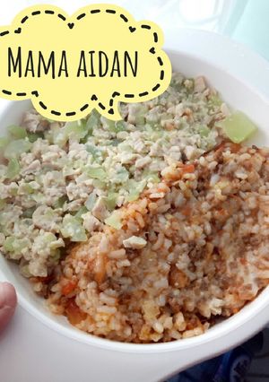 Foto resep [MPAsi 1y+] Nasi Bolognaise & tempe labu siam