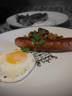 Una foto de Huevos Fritos con Setas