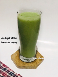 Foto resep Jus Alpukat KW (pokcoy + tape singkong)