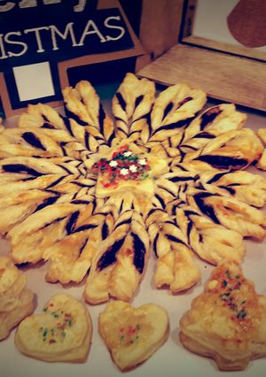 Chocolate Star Puff Pastry-星星巧克力醬酥派♥! 的食譜成品照片