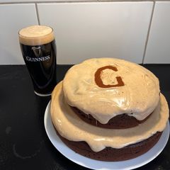 A picture of Guinness Chocolate Cake.
