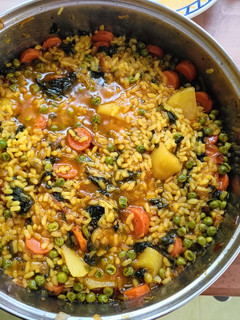 Una foto de Arroz caldoso con verduras