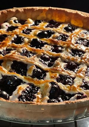 Une photo de 🪺Linzertorte aux 🫐 myrtilles 🐞