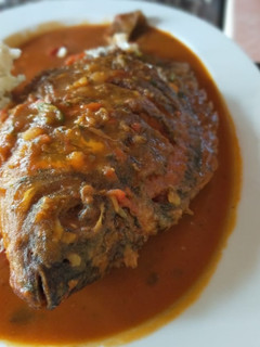 A picture of Spicy tilapia fish stew.
