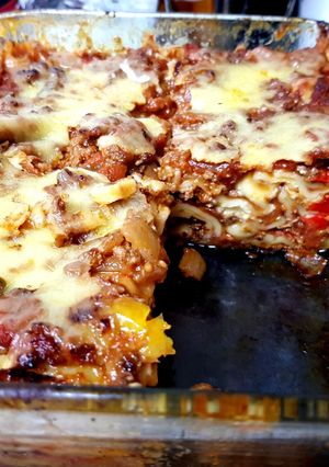 A picture of My 3 Layer lasagne 😘.