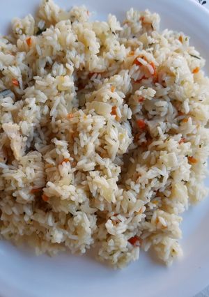Una foto de Risotto con pollo
