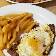 A picture of Beef a Casa (Portuguese Steak).