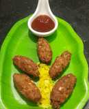 Leftover Poha Banana flour Kebabs