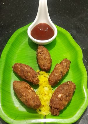 A picture of Leftover Poha Banana flour Kebabs.