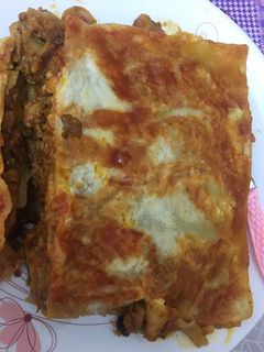 عکسی از دستور لازانیا تابه ای با سس بشامل