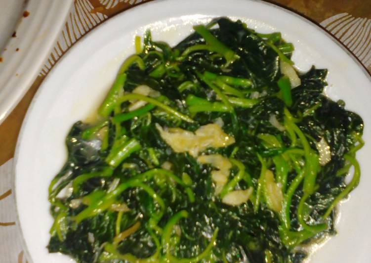 Tumis bayam bawang putih