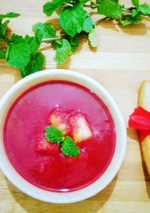 A picture of Beetroot Mint Soup.