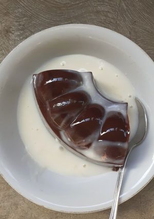 Foto resep Pudding Coklat Vla Keju