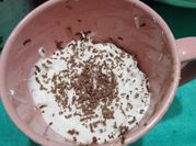 Una foto de mug cake integral