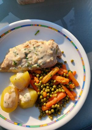 Une photo de Poulet à la crème fraîche